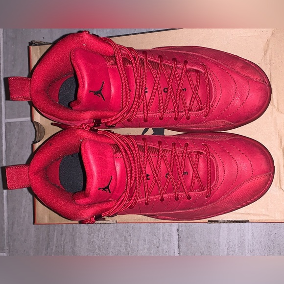 All red Jordan 12s - Picture 3 of 3